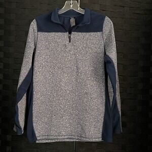 Champion‎ Youth Boys Quarter-zip Fleece Pullover Sz XL 16-18 Blue Gray VGC!